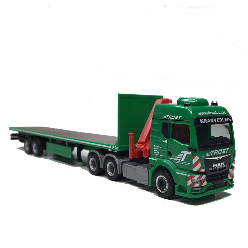 Semi-remorque porte-bagages, MAN TGS TM, Trost, Autriche - HERPA 320665 - HO 1/87