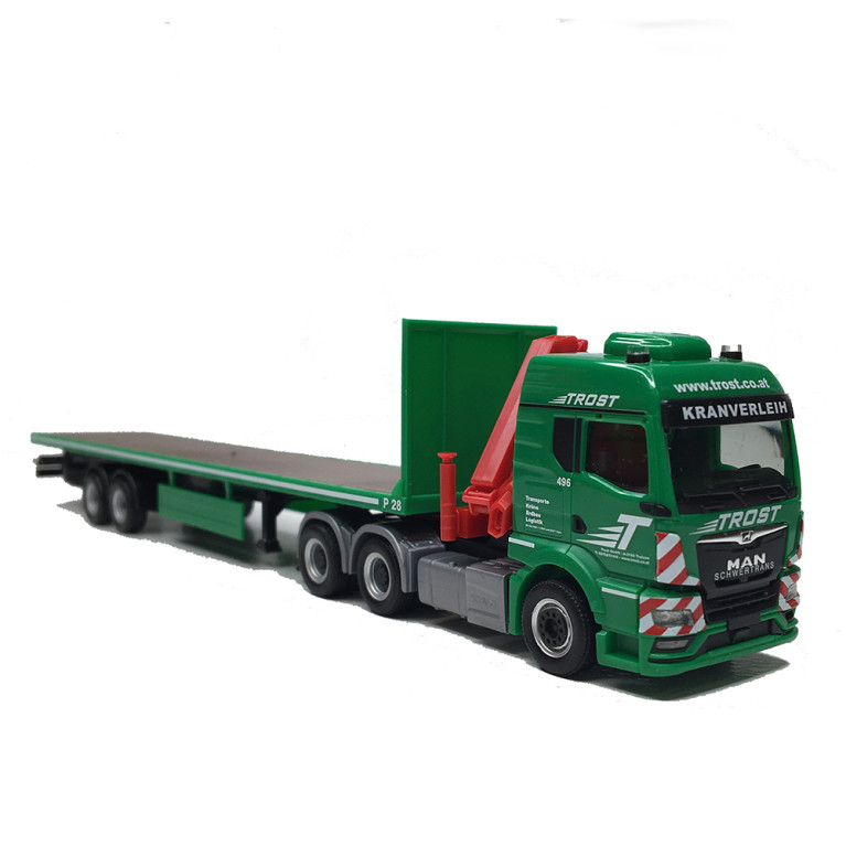 Semi-remorque porte-bagages, MAN TGS TM, Trost, Autriche - HERPA 320665 - HO 1/87