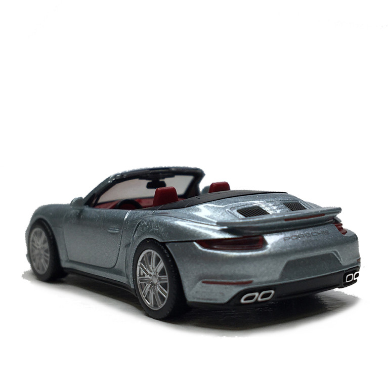 Porsche 911 Turbo, cabriolet, argent - HERPA 038928-003 - HO 1/87