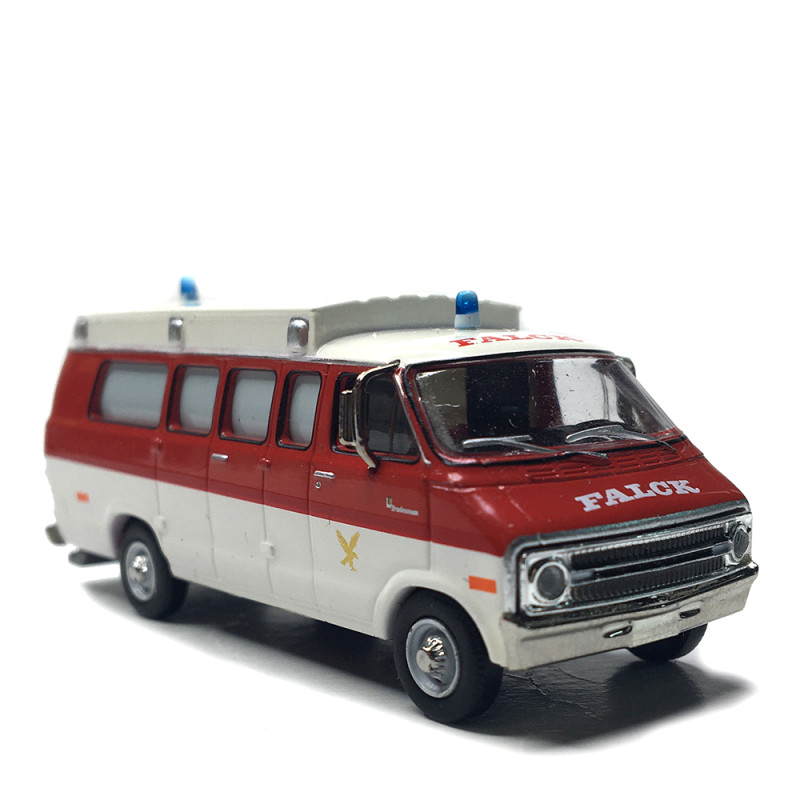 Dodge B 200, Ambulance, Falck , 1975 - BREKINA 18302 - HO 1/87