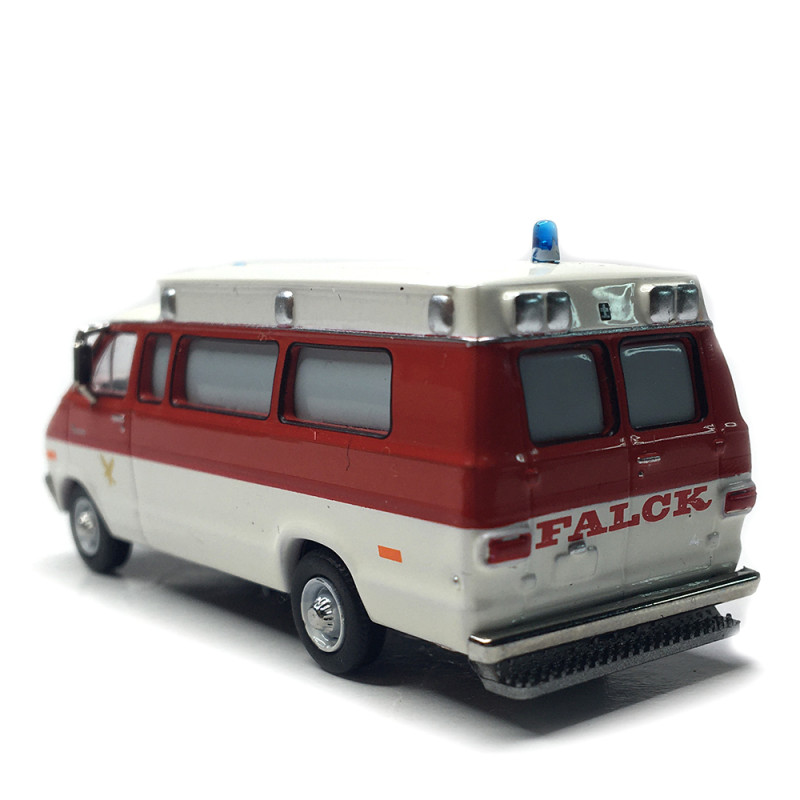 Dodge B 200, Ambulance, Falck , 1975 - BREKINA 18302 - HO 1/87