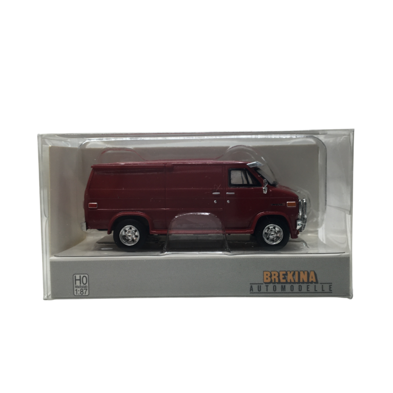 GMC Vandura, rouge métallisé, 1983 - BREKINA 18259 - HO 1/87