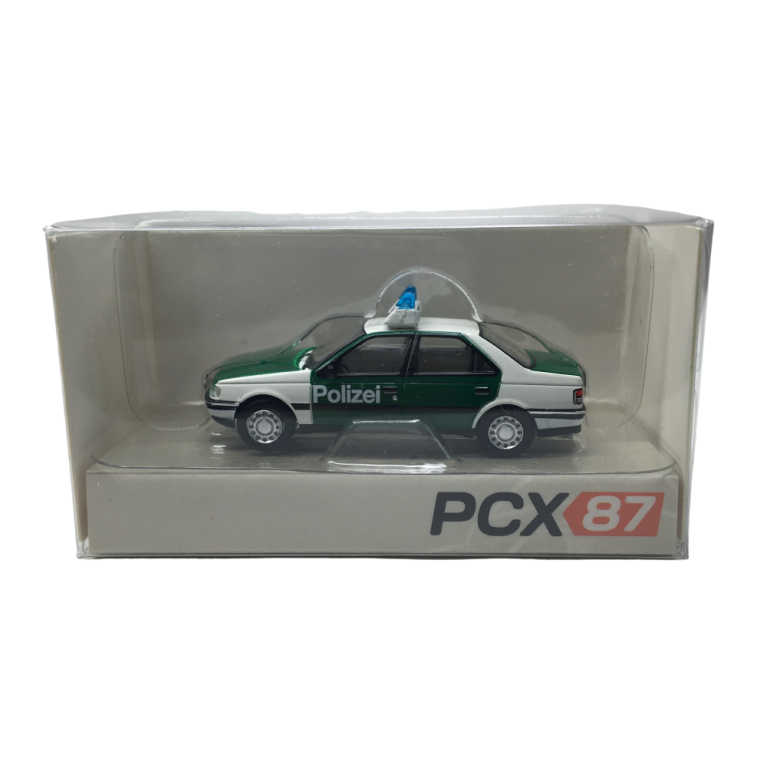 Peugeot 405, berline GRI phase 1, police de la Sarre, 1987 - PCX 871684 - HO 1/87