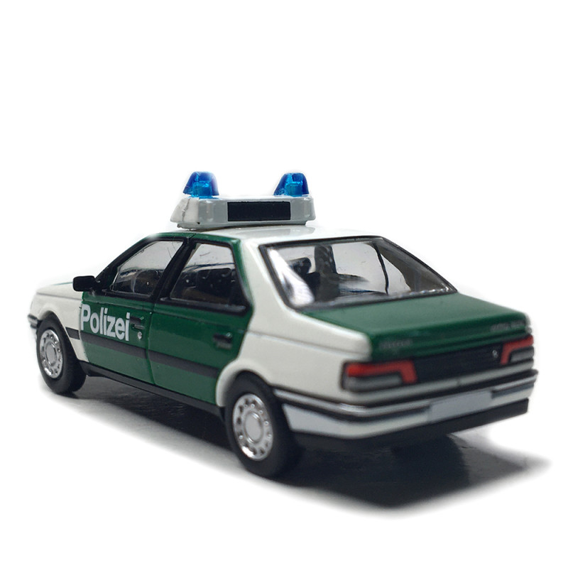 Peugeot 405, berline GRI phase 1, police de la Sarre, 1987 - PCX 871684 - HO 1/87