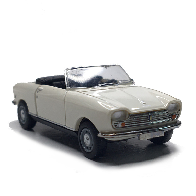 Peugeot 204, cabriolet, blanc, 1966 - SAI 6650 - HO 1/87