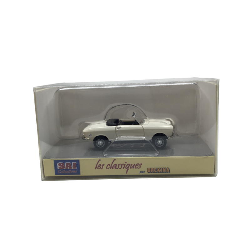 Peugeot 204, cabriolet, blanc, 1966 - SAI 6650 - HO 1/87