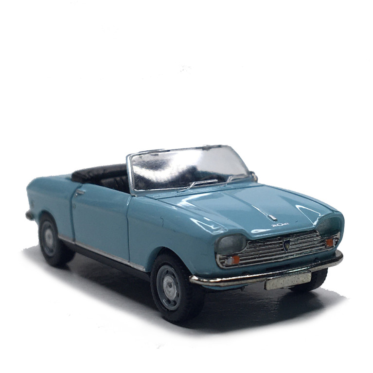 Peugeot 204, cabriolet, bleu, 1966 - SAI 6651 - HO 1/87