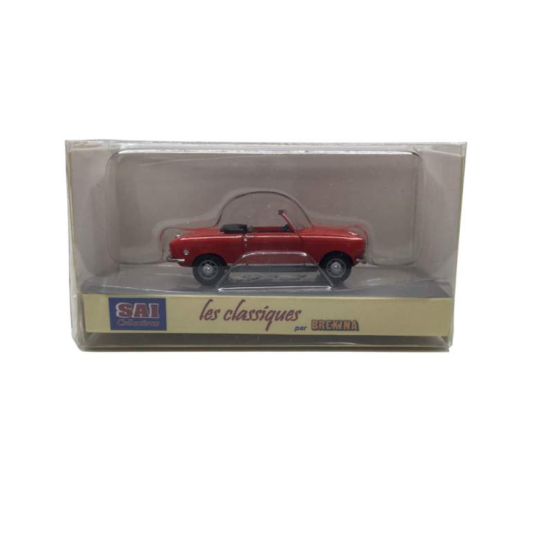 Peugeot 204, cabriolet, rouge, 1966 - SAI 6655 - HO 1/87