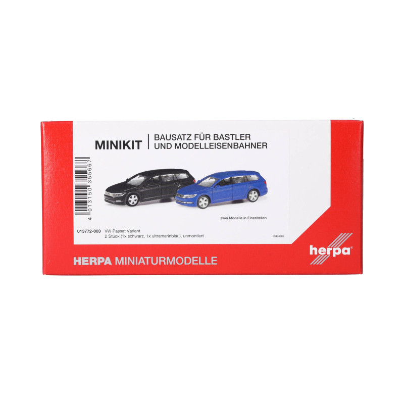 Minikit, Volkswagen Passat Variant, noir, bleu, 2 pièces - HERPA 013772-003 - HO 1/87