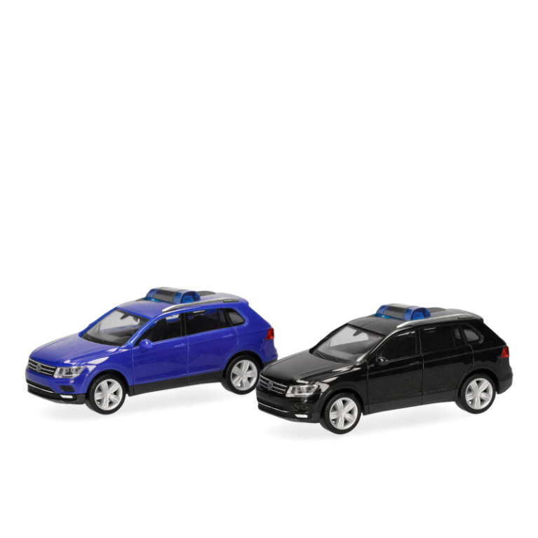 Minikit, Volkswagen Tiguan, noir, bleu, 2 pièces - HERPA 013109-003 - HO 1/87