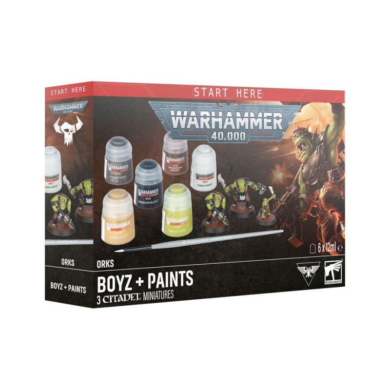 Warhammer 40.000, Orks, Boyz + set de peinture - WARHAMMER 54170103001 60-05