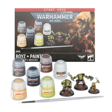 Warhammer 40.000, Orks, Boyz + set de peinture - WARHAMMER 54170103001 60-05