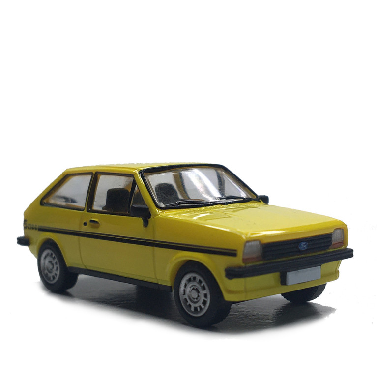 Ford Fiesta MK I, jaune, 1976 - PCX 870769 - HO 1/87