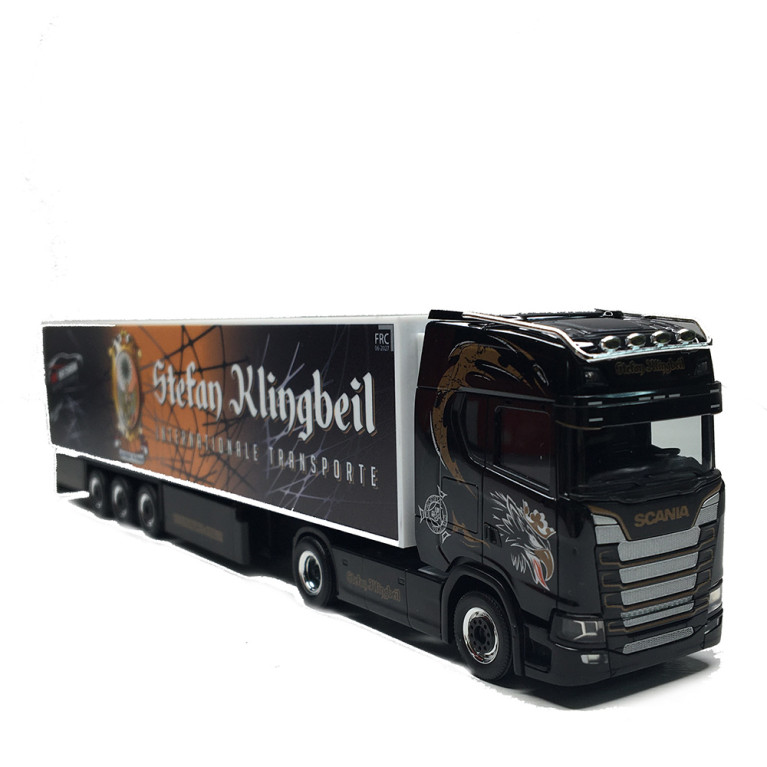 Scania CS 20 HD, semi-remorque frigorifique, Stefan Klingbeil Transporte, Hessen, Gladenbach - HERPA 321013 - HO 1/87
