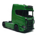 Scania CS 20, à toit surélevé, porteur, avec barre lumineuse et pare chocs renforcé, 2 essieux, vert - HERPA 321013 - HO 1/87
