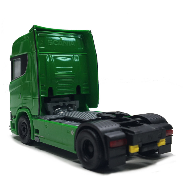 Scania CS 20, à toit surélevé, porteur, avec barre lumineuse et pare chocs renforcé, 2 essieux, vert - HERPA 321013 - HO 1/87