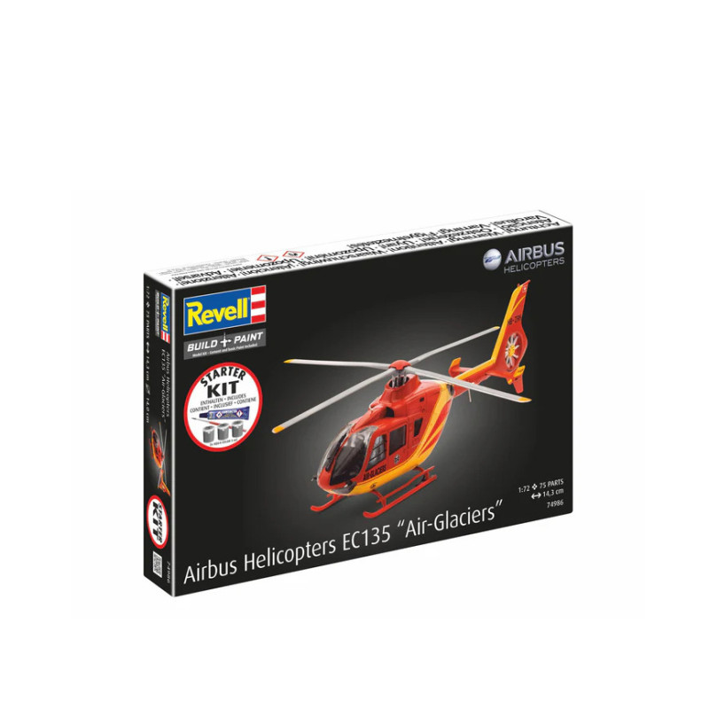 Coffret starter kit avec peinture, Airbus Helicopters EC135, Air Glaciers - REVELL 74986 - 1/72