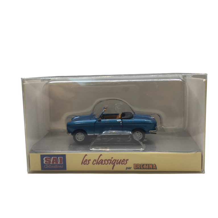 Peugeot 204, cabriolet, bleu, 1966 - SAI 6653 - HO 1/87