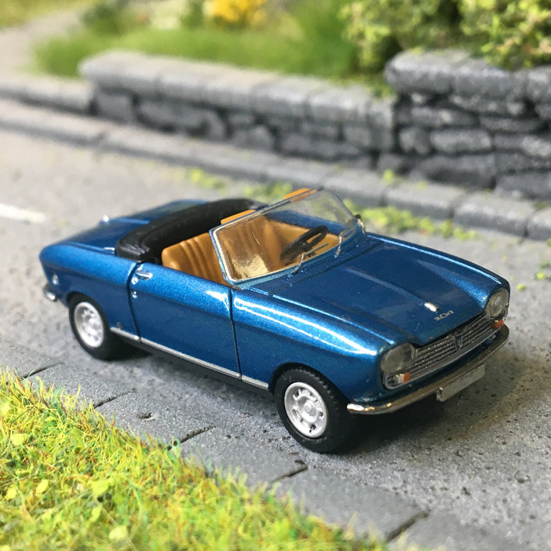 Peugeot 204, cabriolet, bleu, 1966 - SAI 6653 - HO 1/87
