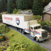 Chevrolet bison, semi remorque tôlé, Interstate moving, 1980 - BREKINA 85787 - HO 1/87