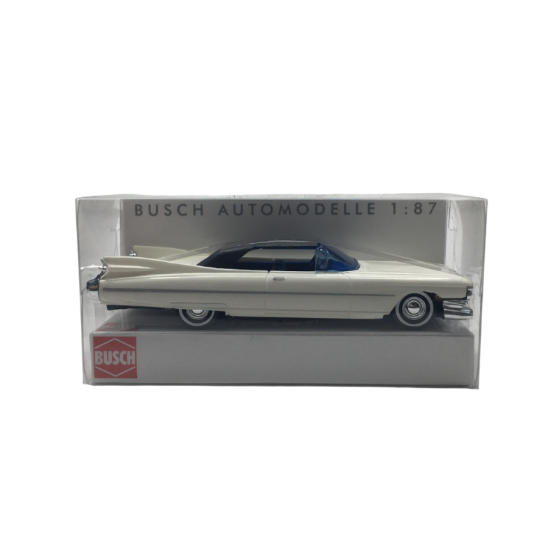 Cadillac Eldorado, cabriolet, blanc, 1959 - BUSCH 45134 - HO 1/87