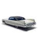 Cadillac Eldorado, cabriolet, blanc, 1959 - BUSCH 45134 - HO 1/87
