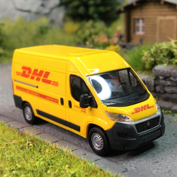 Fiat Ducato, fourgonnette DHL, 2014 - BUSCH 54611 - HO 1/87