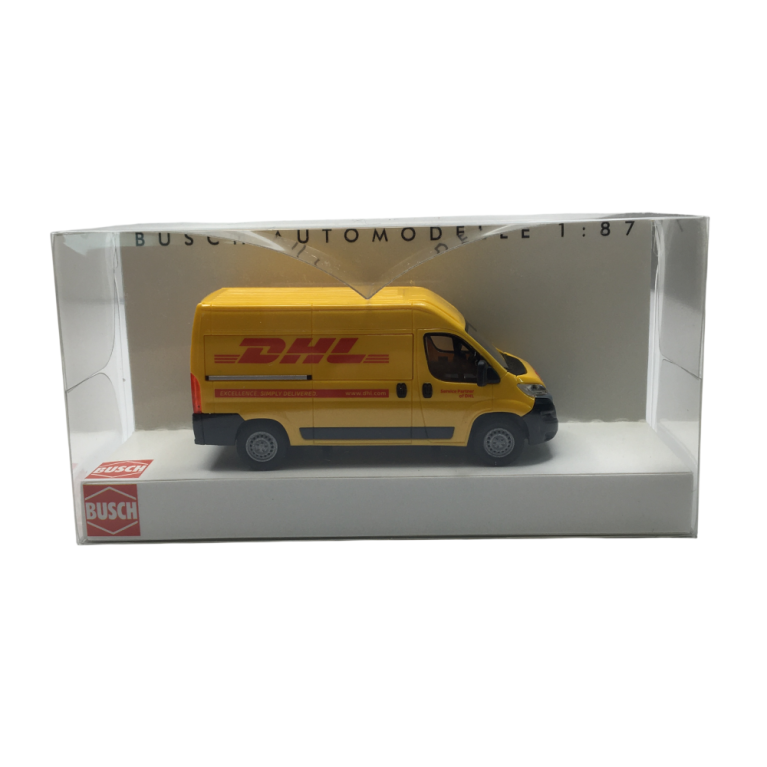 Fiat Ducato, fourgonnette DHL, 2014 - BUSCH 54611 - HO 1/87