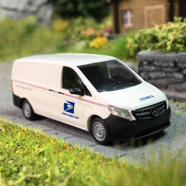 Mercedes Benz, Vito, service postal américain, 2014 - BUSCH 54801 - HO 1/87