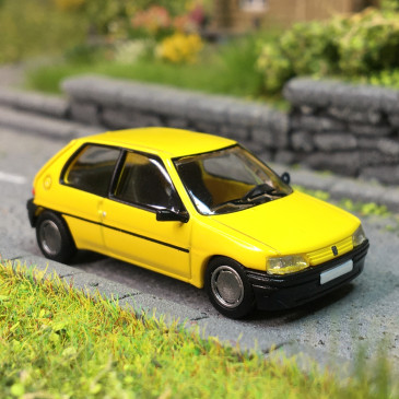 Peugeot 106, 3 portes phase 1, jaune, 1991 - SAI 6621 - HO 1/87