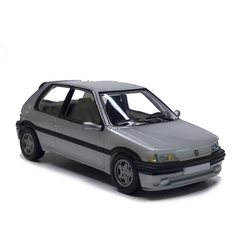 Peugeot 106, 3 portes phase 1, argent métallisé, 1992 - SAI 6635 - HO 1/87