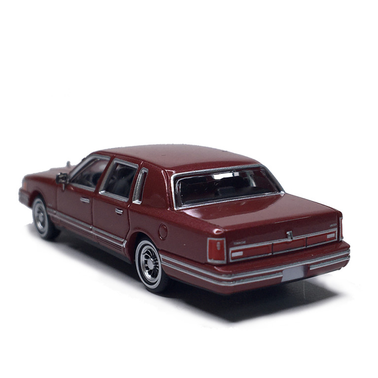 Lincoln town car, rouge métallisé, 1991 - PCX 870909 - HO 1/87