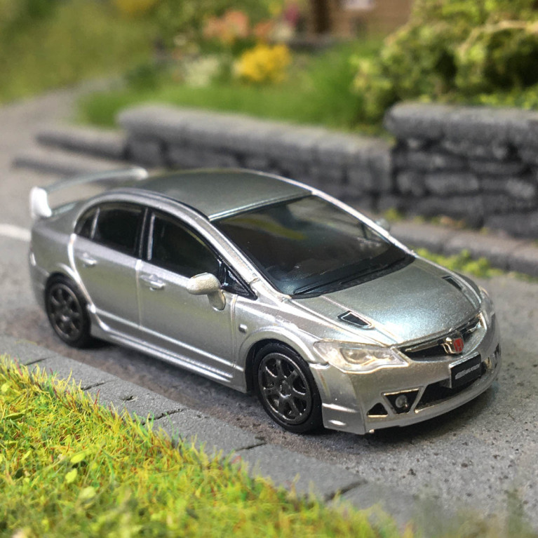 Microcity, Honda Civic, FD2, argent - HERPA 87MC000087 - HO 1/87