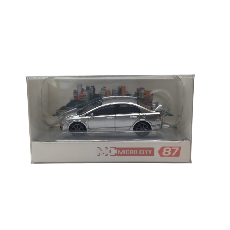 Microcity, Honda Civic, FD2, argent - HERPA 87MC000087 - HO 1/87