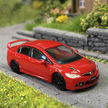 Microcity, Honda Civic, FD2, rouge - HERPA 87MC000089 - HO 1/87