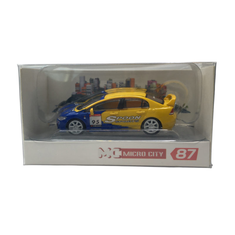 Microcity, Honda Civic, FD2, jaune, bleu - HERPA 87MC000090 - HO 1/87