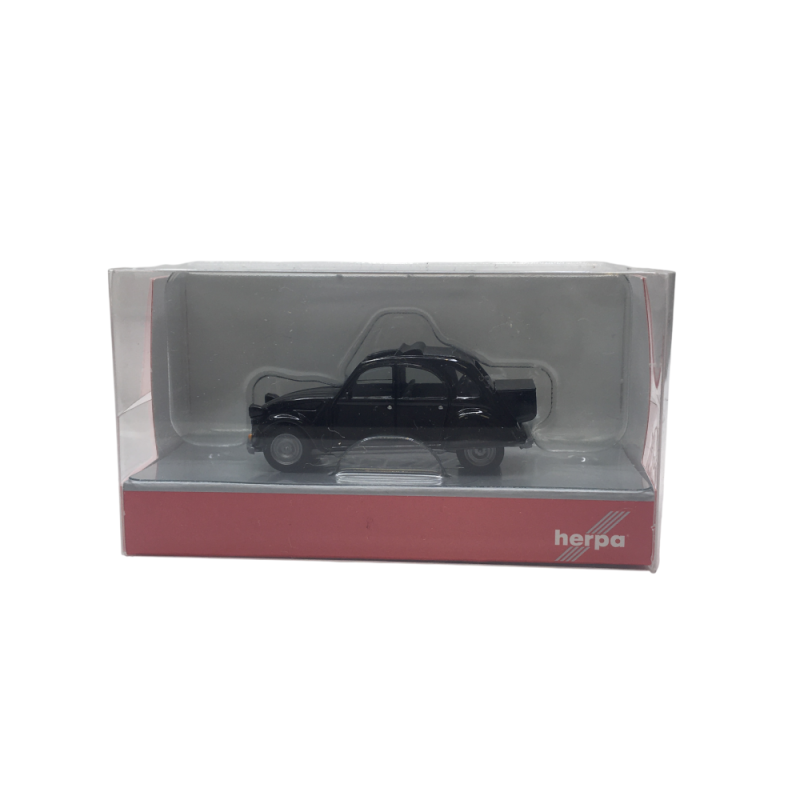 Citroën 2CV, avec queue, noir - HERPA 027632-007 - HO 1/87