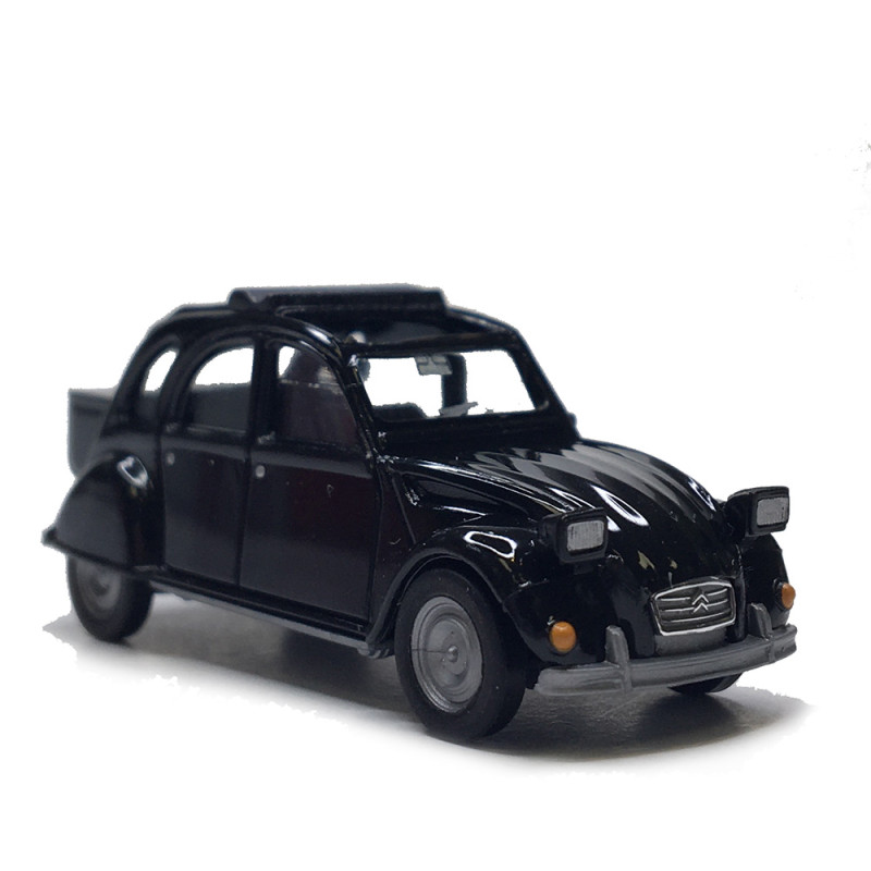 Citroën 2CV, avec queue, noir - HERPA 027632-007 - HO 1/87