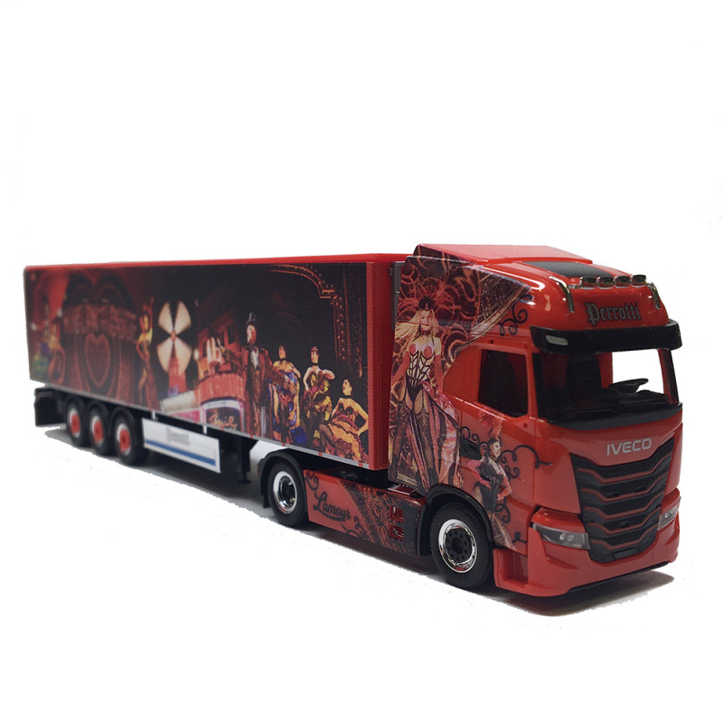 Iveco S-Way, semi-remorque, plancher mobile, Perroti - HERPA 320306 - HO 1/87