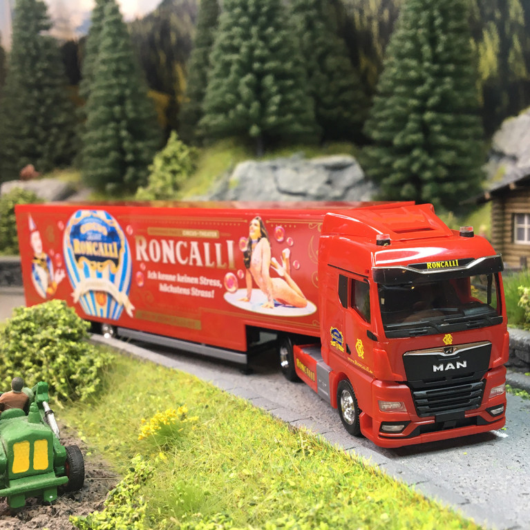 Man TGX GM, semi-remorque porte-conteneurs, Roncalli, Rhénanie-du-Nord-Westphalie/Cologne - HERPA 320702 - HO 1/87