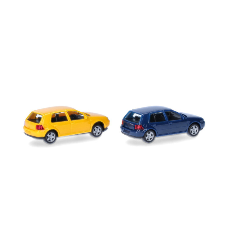 Minikit, Volkswagen Golf IV, 4 portes, bleu, jaune - HERPA 013956-002 - HO 1/87