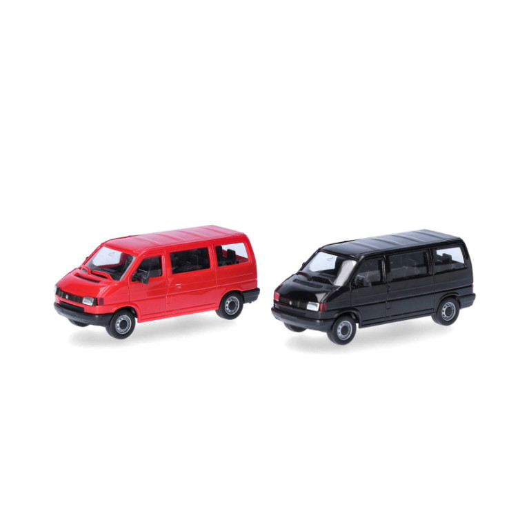 Minikit, Volkswagen T4 Bus, rouge, noir - HERPA 012805-003 - HO 1/87