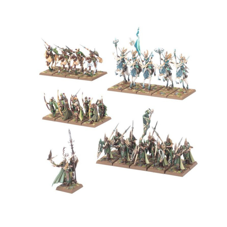 Warhammer The Old World, Royaumes Elfes Sylvains, Armée de colonne de bataille - WARHAMMER 99122704007 13-110