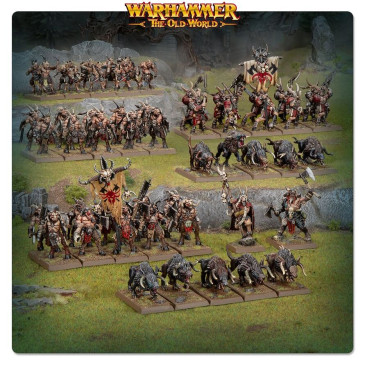 Warhammer The Old World, Braillehardes Hommes-bêtes, Armée de colonne de bataille - WARHAMMER 99122716009 08-112