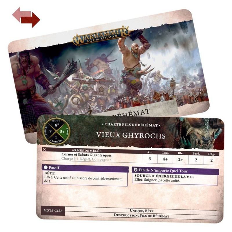 Warhammer Age of Sigmar, Cartes de Charte, Sons of Behemat - WARHAMMER 01050231001 93-04