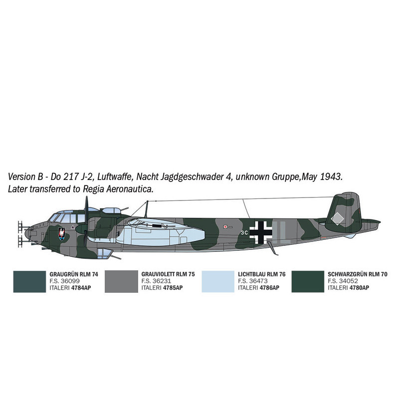 Dornier DO 217 J1/J2, Nachtjäger - ITALERI 91266 - 1/72