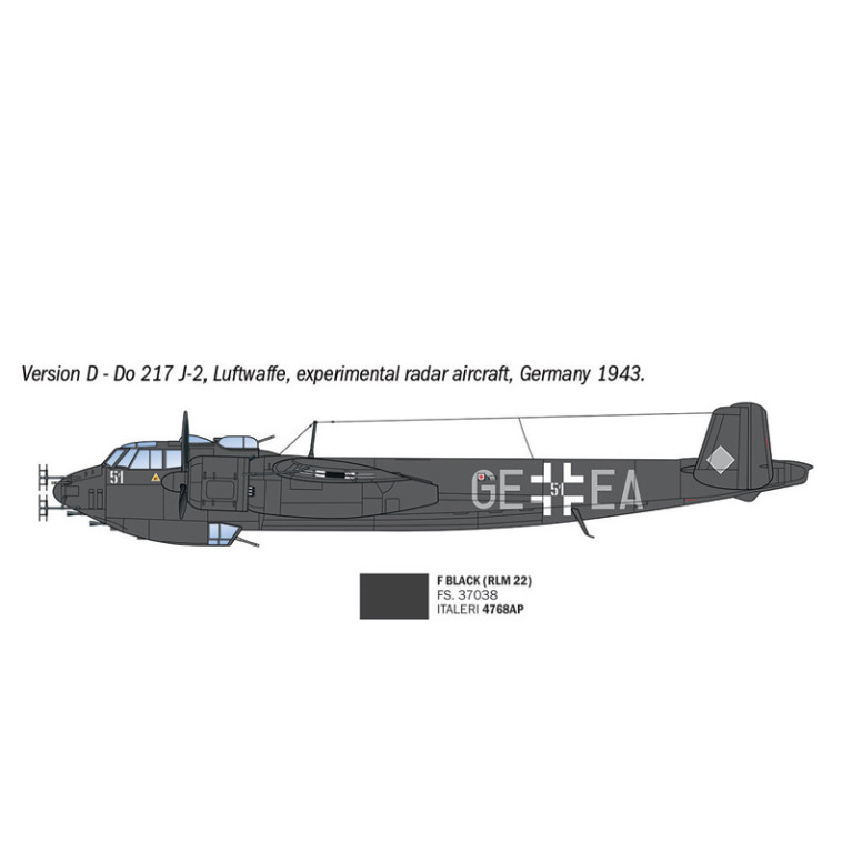 Dornier DO 217 J1/J2, Nachtjäger - ITALERI 91266 - 1/72