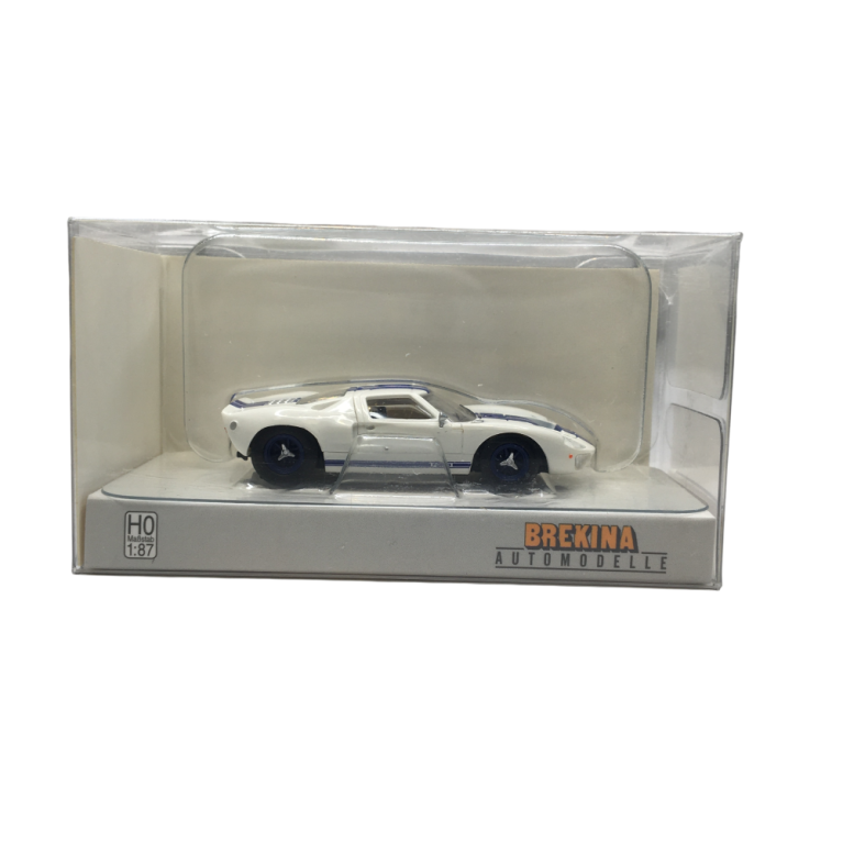 Ford GT 40, bleu, blanc, 1966 - BREKINA 18551 - HO 1/87