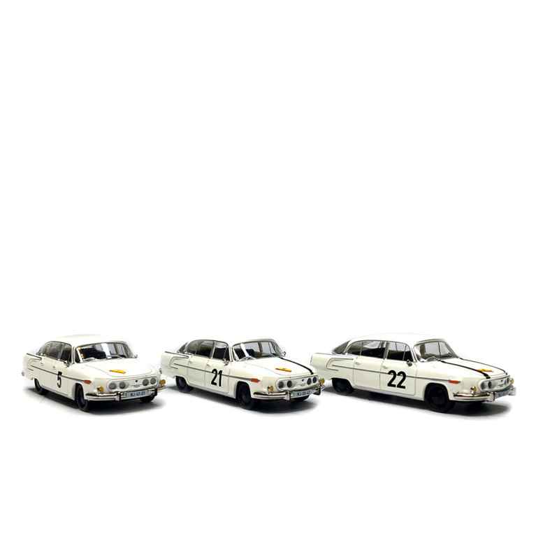 Ensemble de 3, Tatra 603/2, marathon de la route, 1965 - BREKINA 27333 - HO 1/87