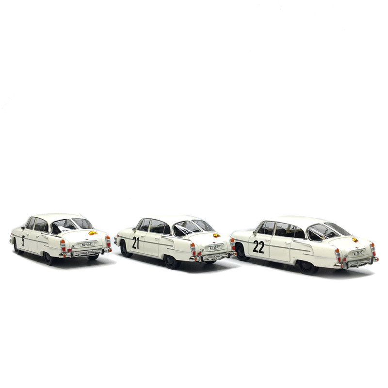Ensemble de 3, Tatra 603/2, marathon de la route, 1965 - BREKINA 27333 - HO 1/87